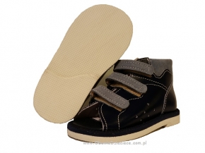 8-BP38MP/0 MIGOTKA GRANATOWE kapcie sandałki obuwie profilaktyczne wcz.dzieciece 21-23 buty Postęp