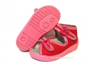 01-6RACZrż różowe sandałki kapcie-buciki wcz.dziecięce+wkładki  Raweks