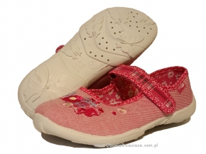 1-33-415 jasno różowe WKŁADKI SKÓRZANE  balerinki kapcie buty przedszkolno szkolne obuwie dziecięce Renbut 26-35