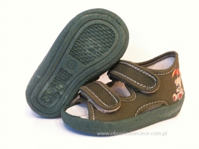 0-13-112 zielony sandałki-kapcie wcz.dziecięce Renbut