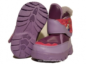 1-24-021fi fioletowe kozaczki botki zimowe obuwie na rzep dziecięce RENBUT 19-26