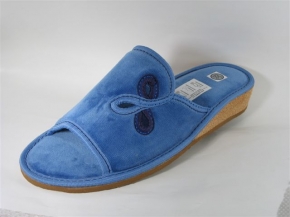 6-no3op niebieskie kapcie pantofle papucie aksamitne dziewczęce damskie  Nobex