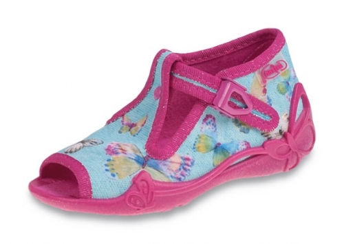 01-213P084 PAPI różowo niebieskie kapcie buciki sandałki obuwie wcz.dziecięce  Befado  20-25