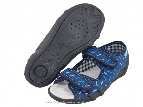 20-33-378P GRANAT PATYCZKI : WKŁADKI PROFILOWANE : sandałki, sandały profilaktyczne  kapcie obuwie dziecięce Renbut  26-30