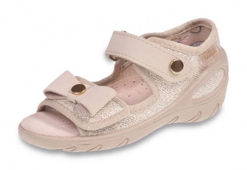 20-433X019 SUNNY złote z brokatem sandałki sandały profilaktyczne kapcie obuwie dziecięce Befado  26-30
