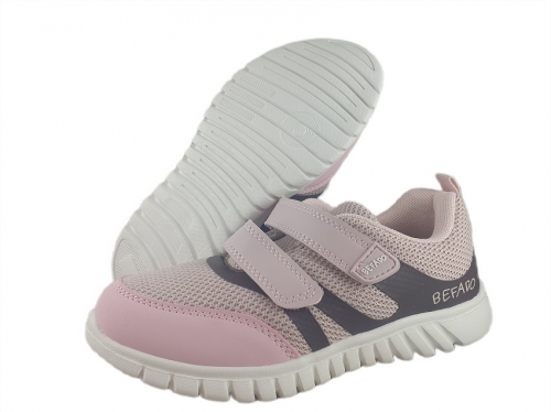 1-516Y412 BUTY SPORTOWE CHILL BEFADO RÓŻOWE na rzepy buciki obuwie dziecięce Befado 31-36