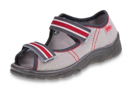 20-969Y090 MAX JUNIOR szare  sandałki chlopięce kapcie dziecięce Befado Max 31-33