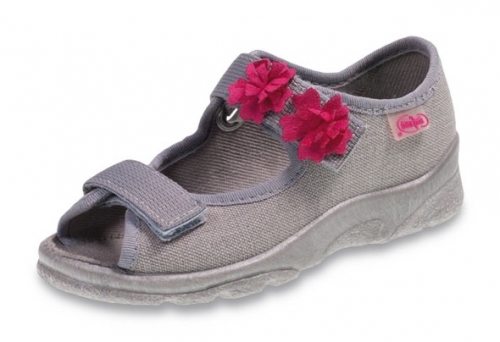 20-969Y103 MAX JUNIOR szare sandałki dziewczęce kapcie dziecięce Befado Max 31-33