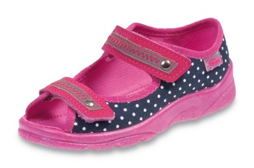 20-969Y108 MAX JUNIOR czarno różowe sandałki dziewczęce kapcie dziecięce Befado Max 31-33