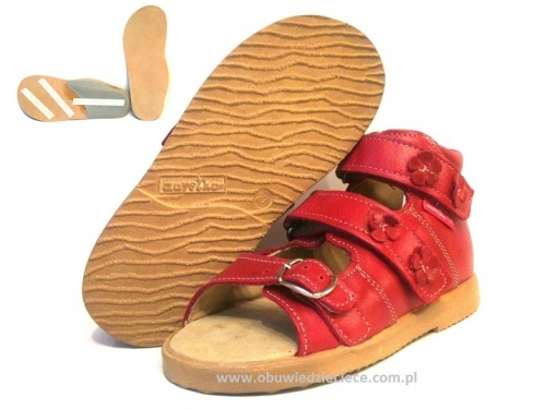 8-1002B Fuksja OBCAS THOMASA buty-sandałki-kapcie profilaktyczne ortopedyczne przedszk. 25-30  AURELKA