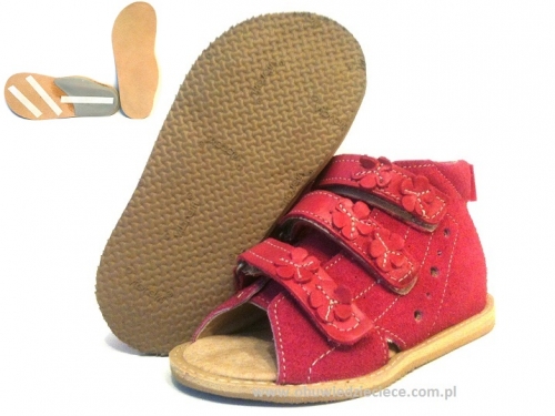 8-1014B różowe buty-sandałki-kapcie profilaktyczne ortopedyczne przedszk. 26-30  AURELKA