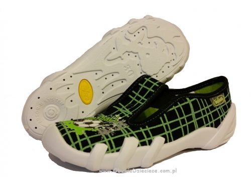 1-290X085 SKATE granatowo zielone piłka kapcie buciki obuwie dziecięce przedszkolne szkolne  Befado Skate