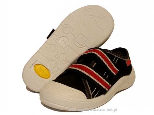 1-672X050 TIM BEFADO czarne półtrampki na rzepy kapcie buciki obuwie dziecięce Befado 25-30