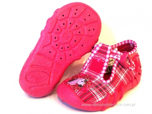 0-110P067 SPEEDY różowe kapcie-buciki-obuwie dziecięce poniemowlęce Befado  18-26