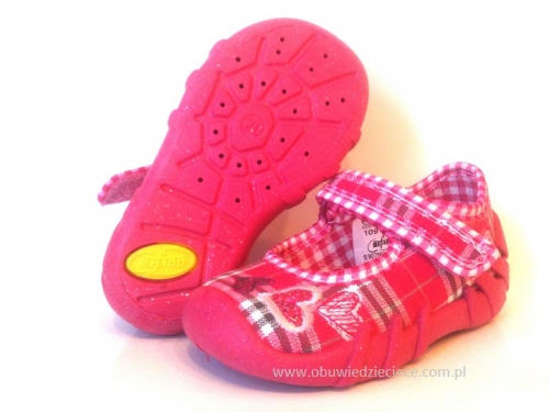 0-109P050 SPEEDY różowe  kapcie-buciki-czółenka-obuwie  dziecięce poniemowlęce Befado  20-25