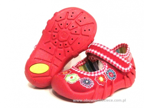 0-109P059 SPEEDY różowe kapcie-buciki-czółenka-obuwie dziecięce poniemowlęce Befado