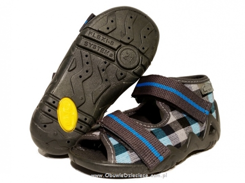 01-250P024 SNAKE szaro niebieskie sandalki kapcie buciki obuwie dziecięce wcz.dziecięce buty Befado Snake