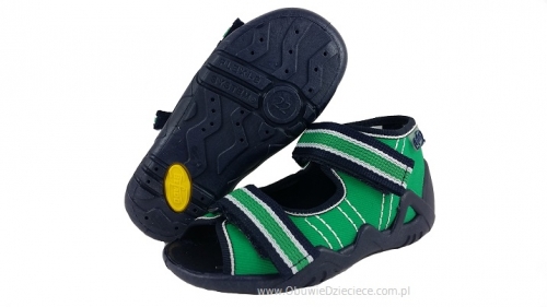 01-250P033 SNAKE granatowo zielone sandalki kapcie buciki obuwie dziecięce wcz.dziecięce buty Befado Snake