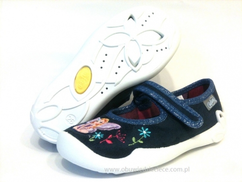 1-114X049 BLANCA granatowe balerinki czółenka dziewczęce kapcie-buciki obuwie dziecięce Befado  25-30