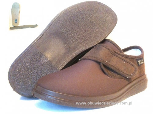 62-036D008 Dr Orto BRĄZOWE elastyczne obuwie profilaktyczno ortopedyczne damskie - męskie BEFADO Dr Orto System SILBER (Ag)