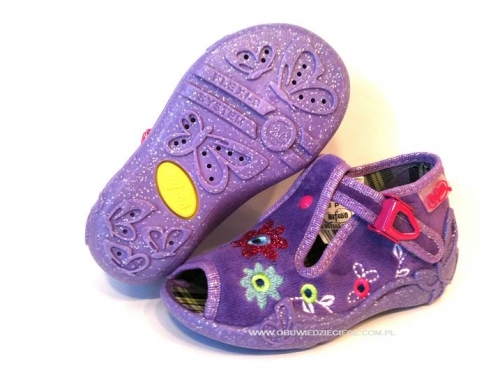 01-213P015 PAPI fioletowe kapcie buciki sandałki obuwie wcz.dziecięce  Befado  20-25