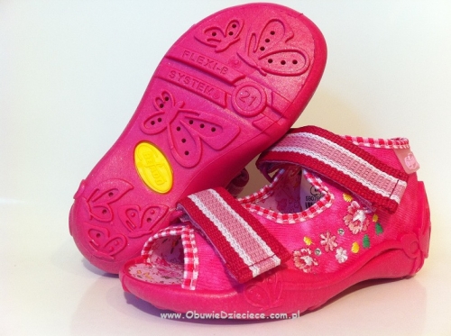 01-242P031 PAPI różowe sandałki kapcie buciki obuwie wcz.dziecięce buty Befado Papi  18-25