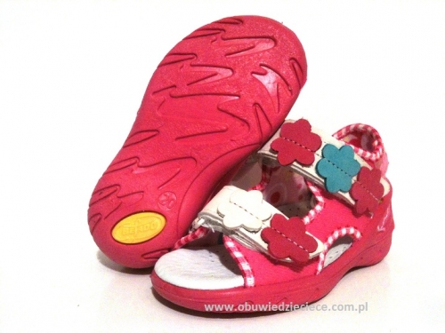 01-065P053 SUNNY różowe sandałki - sandały profilaktyczne  - kapcie obuwie dziecięce Befado  20-25