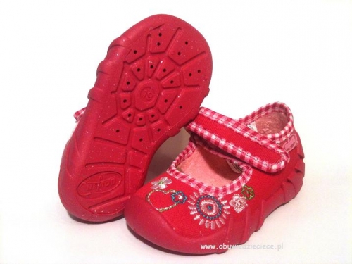 0-109P014 SPEEDY różowe kapcie-buciki-czółenka-obuwie dziecięce poniemowlęce Befado  20-25