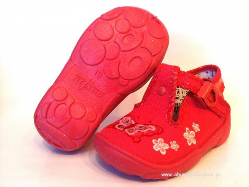 0-674P112 MAXI j.czerwone :: WKŁADKI SKÓRZANE :: kapcie buciki obuwie wcz.dziecięce  Befado  18-26
