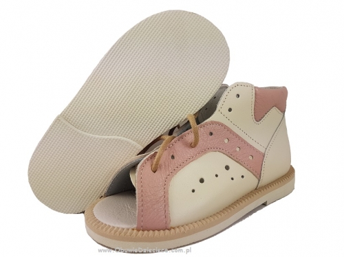 8-BP38MA/0 KUBA j.różowe beżowe kapcie sandałki obuwie profilaktyczne wcz.dzieciece 24-26 buty Postęp