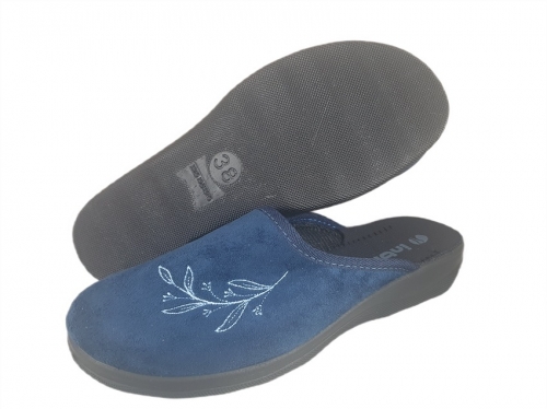 62-CU01D GRANAT  z haftem : kapcie-klapki profilaktyczne damskie Inblu Anatomico