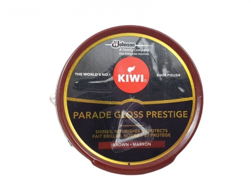 11-01130br  Parade Gloss Prestige - brązowa  pasta do butów w puszce Kiwi Brązowa 50 ml