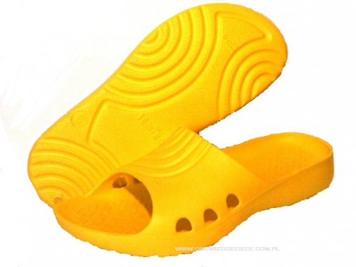 0-L857 MISS LEMIGO EVA żółte klapki basenowe-plażowe Lemigo