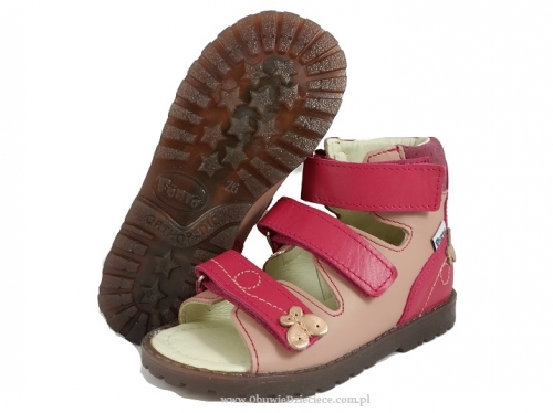 8-1199-44  jasno różowe amarantowe buty-sandałki-kapcie profilaktyczne  przedszk. 19-25  Mrugała