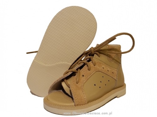 8-BP38MA/A KUBA beżowe kapcie sandałki obuwie profilaktyczne wcz.dzieciece  24-26 buty Postęp