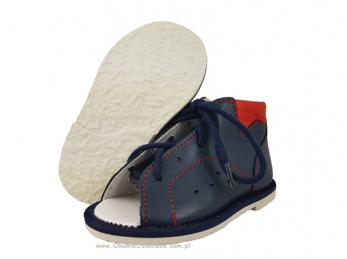 8-BP38MA/A KUBA GRANAT CZERWONE kapcie sandałki obuwie profilaktyczne przedszk. 24-26 buty Postęp