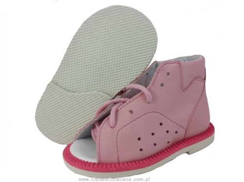 8-BP38MA/0 KUBA RÓŻOWE różowe kapcie sandałki obuwie profilaktyczne wcz.dzieciece 18-23 buty Postęp