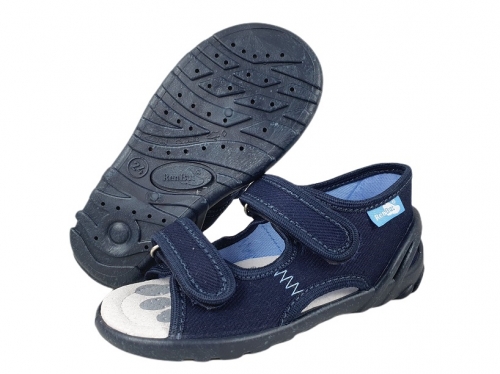 0-13-112NP GRANAT ZYGZAK niebieski : WKŁADKI PROFILOWANE : sandałki kapcie obuwie wcz.dziecięce buty Renbut  19-27