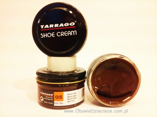 12-CREAM05 mustang Shoe Cream Tarrago 50ml - ciemno brązowa pasta, krem do obuwia, do skór licowych - TARRAGO ES