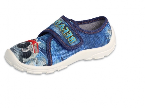 1-273 974X507 DANNY GRANAT NIEBIESKI MONSTER TRACK kapcie buciki obuwie dziecięce przedszkolne szkolne na rzep BEFADO