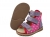 8-B-23rżkr BAJBUT różowe w kropki jasny fiolet lniane  buty sandałki trzewiki kapcie ortopedyczne profilaktyczne dziecięce 19-34  Bajbut