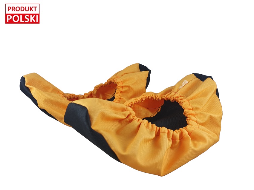 10-102/1 ŻÓŁTO CZARNE ochraniacze na buty, wielorazowe ortalionowe obuwie ochronne obuwie muzealne, ochronniki, pokrowce na obuwie, do żło